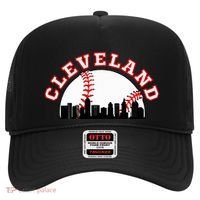 Cleveland Baseball Cleveland Oh Cityscape Cle Skyline Hat thumb 0
