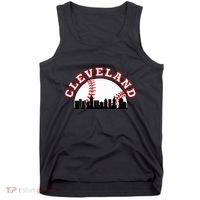 Cleveland Baseball Cleveland Oh Cityscape Cle Skyline Tank Top thumb 0
