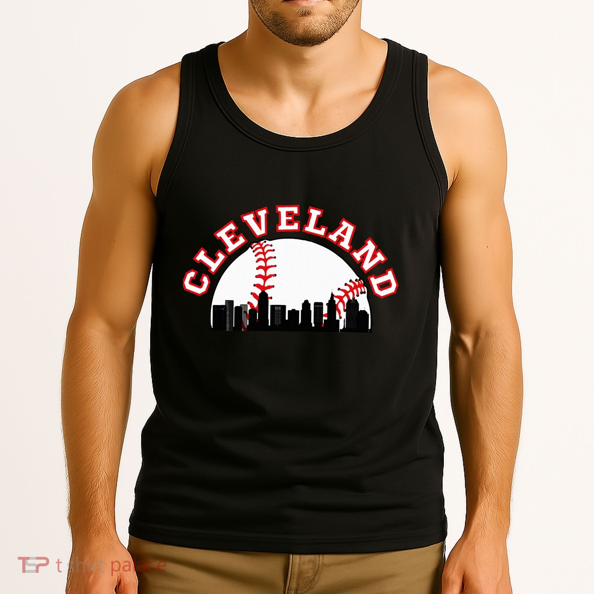 Cleveland Baseball Cleveland Oh Cityscape Cle Skyline Tank Top