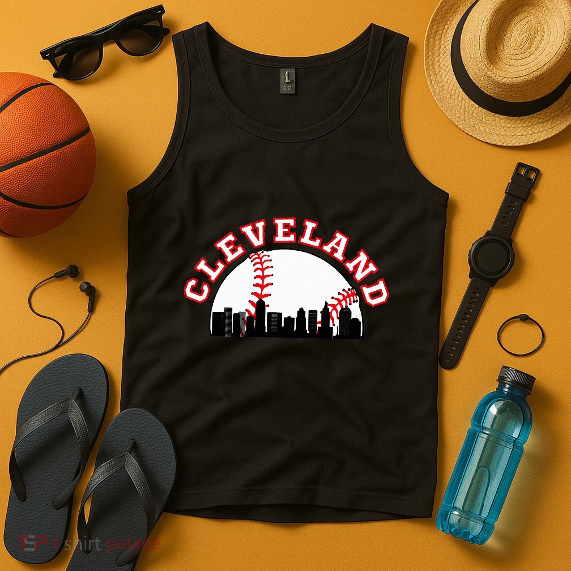 Cleveland Baseball Cleveland Oh Cityscape Cle Skyline Tank Top