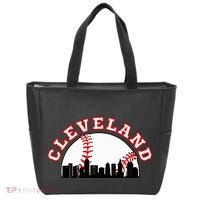Cleveland Baseball Cleveland Oh Cityscape Cle Skyline Tote Bag thumb 0