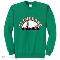 Cleveland Baseball Cleveland Oh Cityscape Cle Skyline Sweatshirt thumb 0