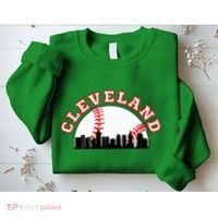 Cleveland Baseball Cleveland Oh Cityscape Cle Skyline Sweatshirt thumb 2