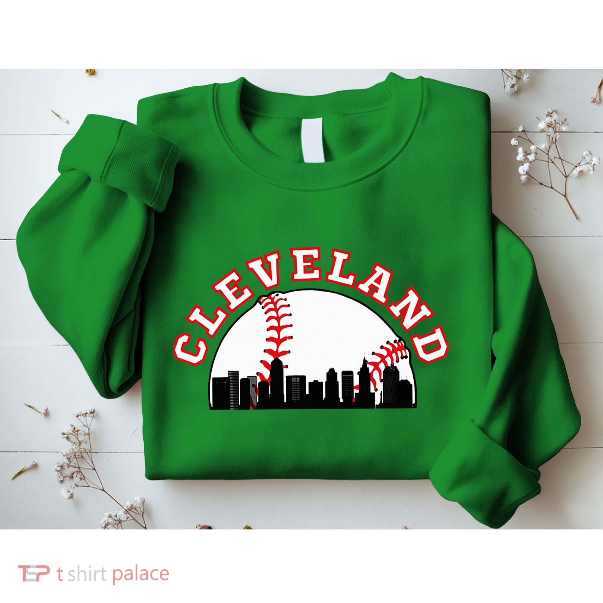 Cleveland Baseball Cleveland Oh Cityscape Cle Skyline Sweatshirt