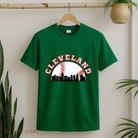 Cleveland Baseball Cleveland Oh Cityscape Cle Skyline T-Shirt thumb 2