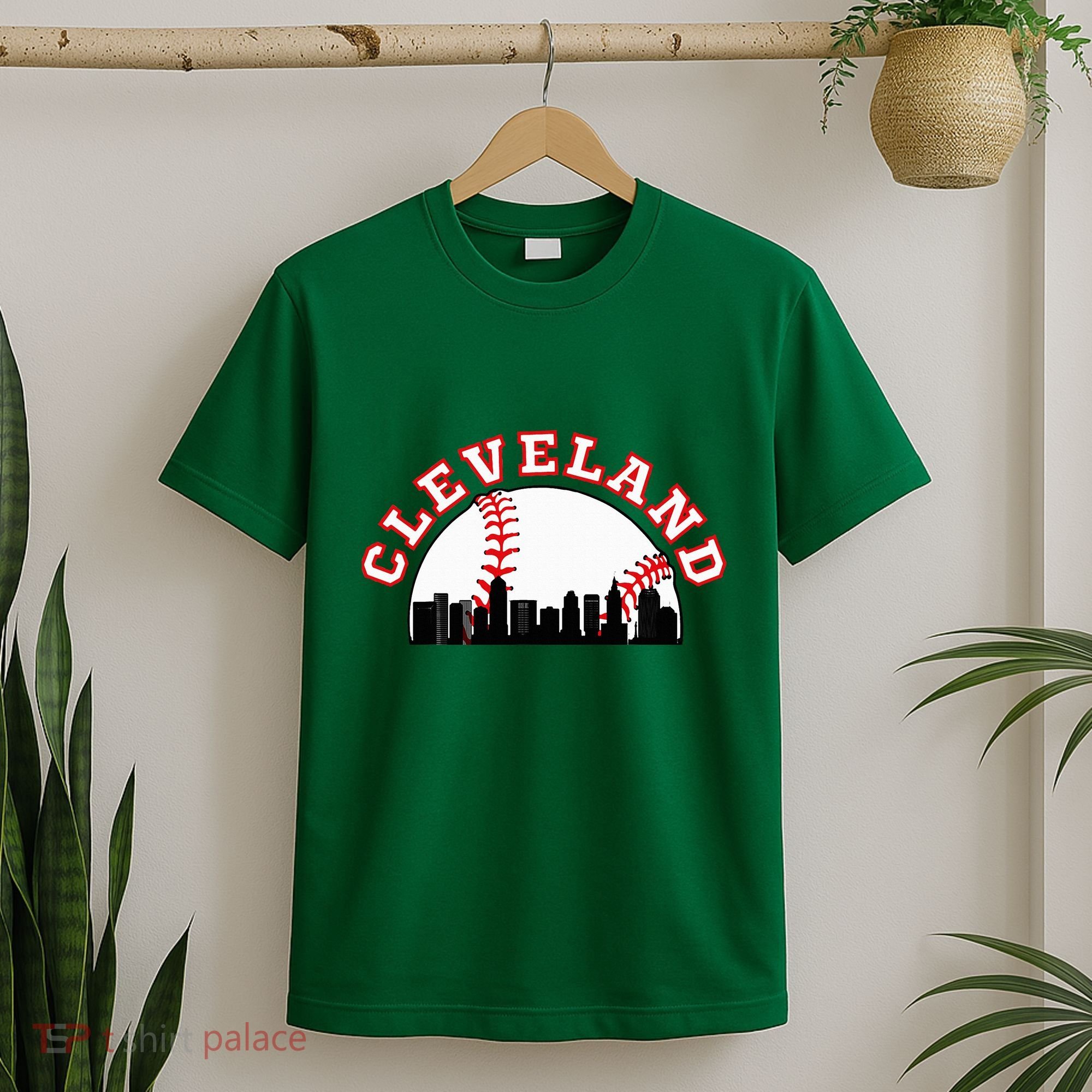 Cleveland Baseball Cleveland Oh Cityscape Cle Skyline T-Shirt