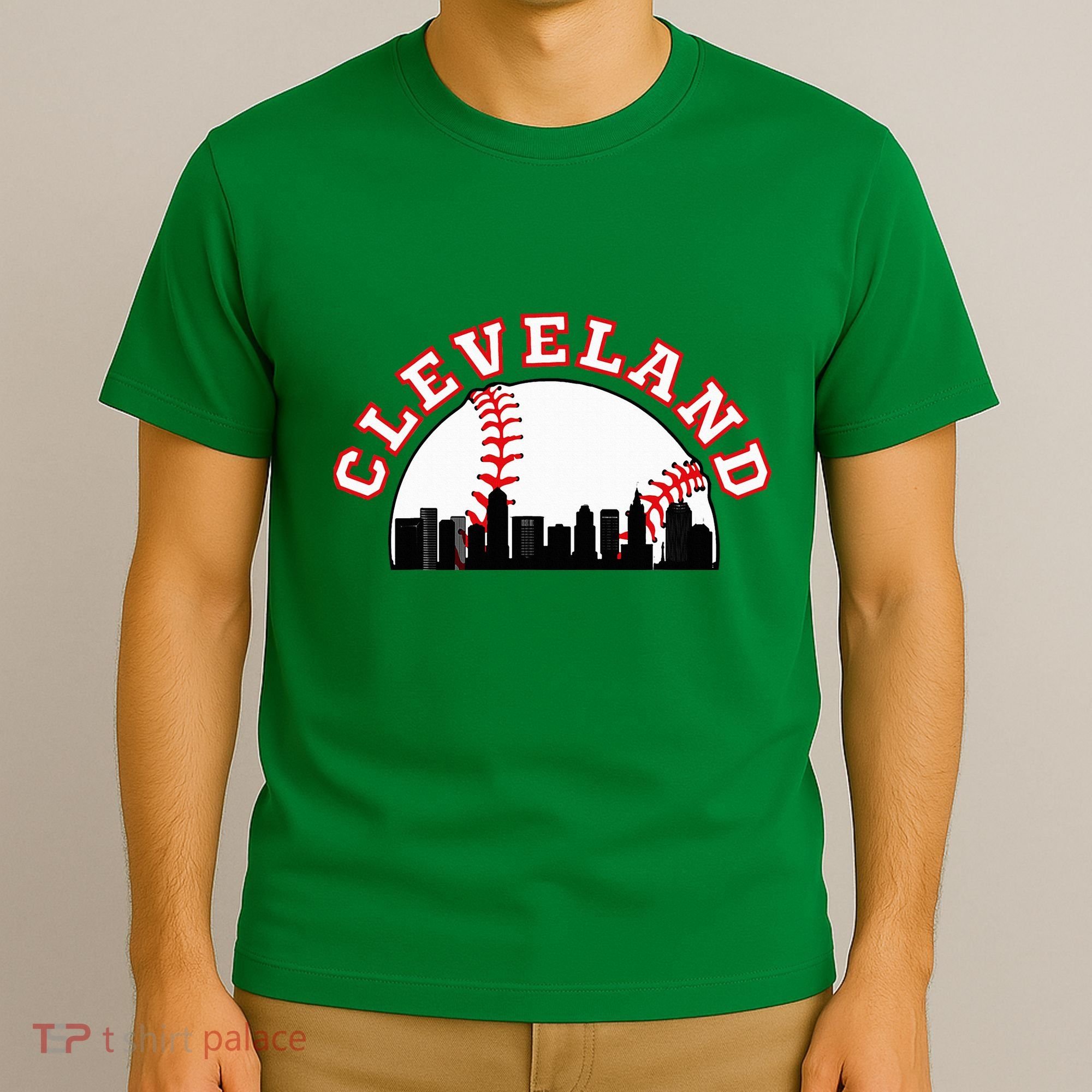 Cleveland Baseball Cleveland Oh Cityscape Cle Skyline T-Shirt