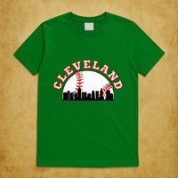 Cleveland Baseball Cleveland Oh Cityscape Cle Skyline T-Shirt thumb 5