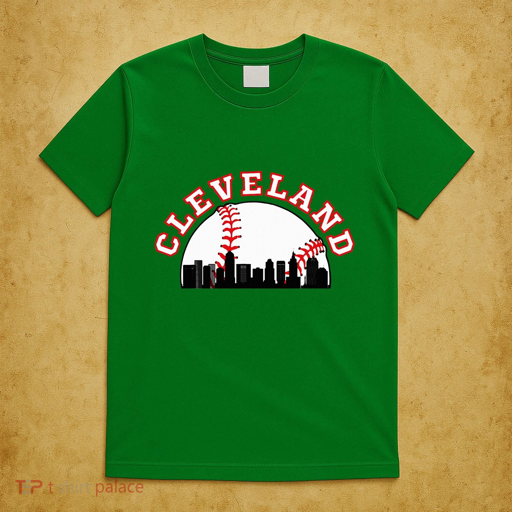Cleveland Baseball Cleveland Oh Cityscape Cle Skyline T-Shirt