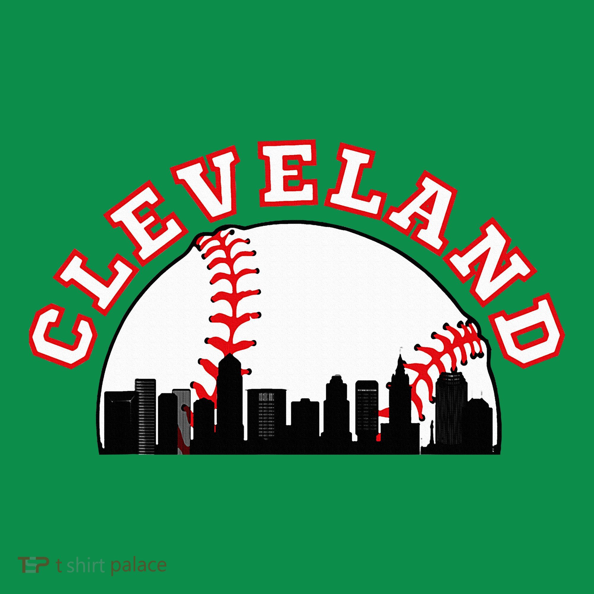 Cleveland Baseball Cleveland Oh Cityscape Cle Skyline T-Shirt