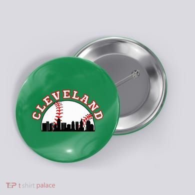Cleveland Baseball Cleveland Oh Cityscape Cle Skyline Button