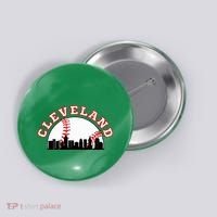 Cleveland Baseball Cleveland Oh Cityscape Cle Skyline Button thumb 0