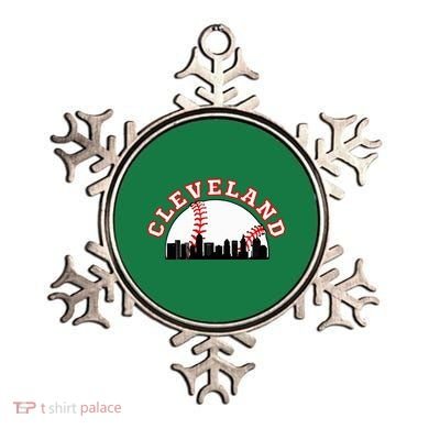 Cleveland Baseball Cleveland Oh Cityscape Cle Skyline Ornament