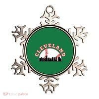 Cleveland Baseball Cleveland Oh Cityscape Cle Skyline Ornament thumb 0