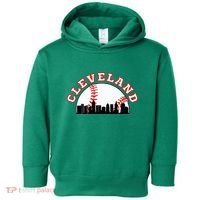 Cleveland Baseball Cleveland Oh Cityscape Cle Skyline Toddler Hoodie thumb 0