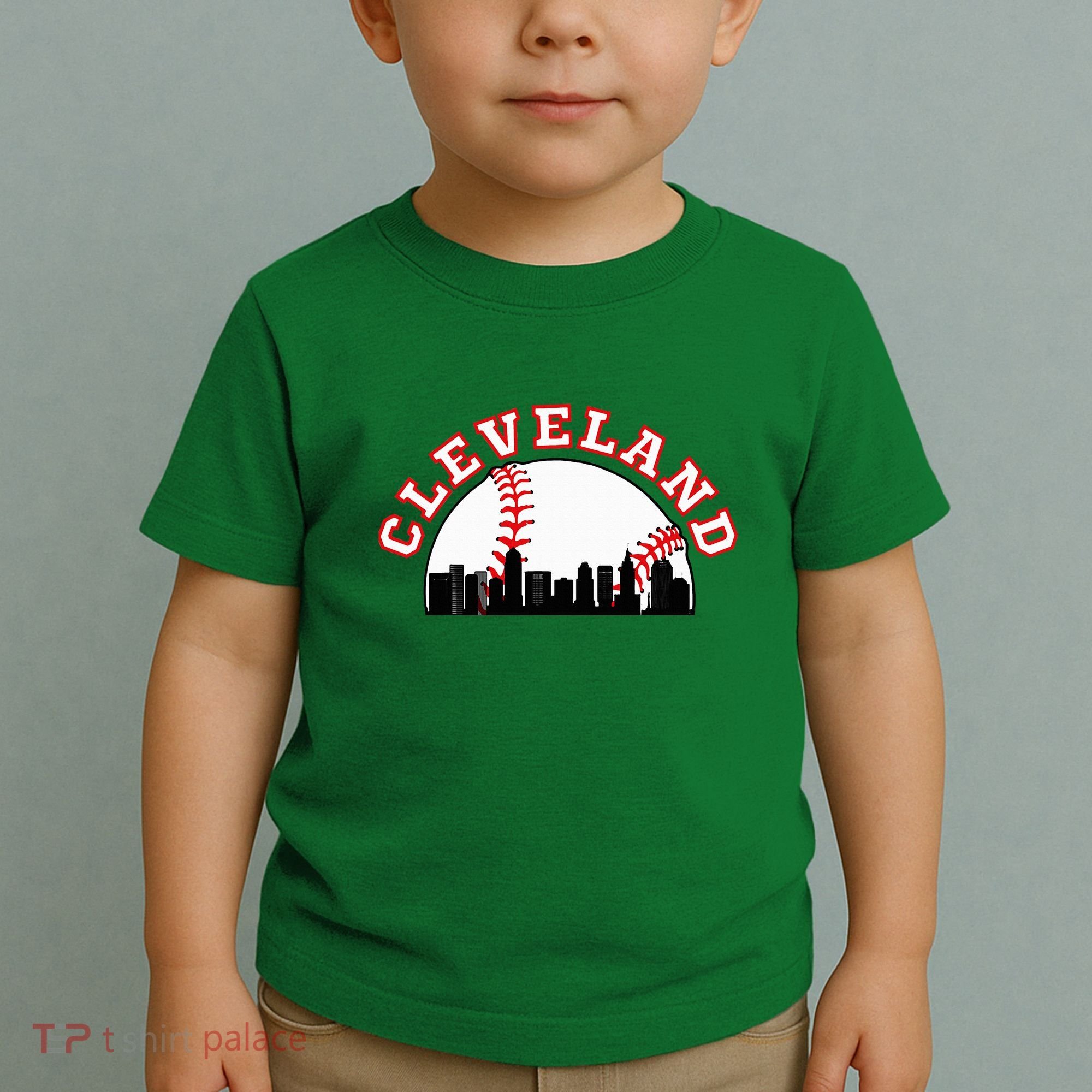 Cleveland Baseball Cleveland Oh Cityscape Cle Skyline Toddler T-Shirt