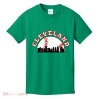 Cleveland Baseball Cleveland Oh Cityscape Cle Skyline Kids T-Shirt thumb 0