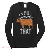 Chef Butcher Cook BBQ Cow Beef Funny Sayings Meat Lover Fan Long Sleeve Shirt thumb 0