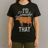 Chef Butcher Cook BBQ Cow Beef Funny Sayings Meat Lover Fan T-Shirt thumb 4