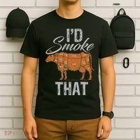 Chef Butcher Cook BBQ Cow Beef Funny Sayings Meat Lover Fan T-Shirt thumb 6