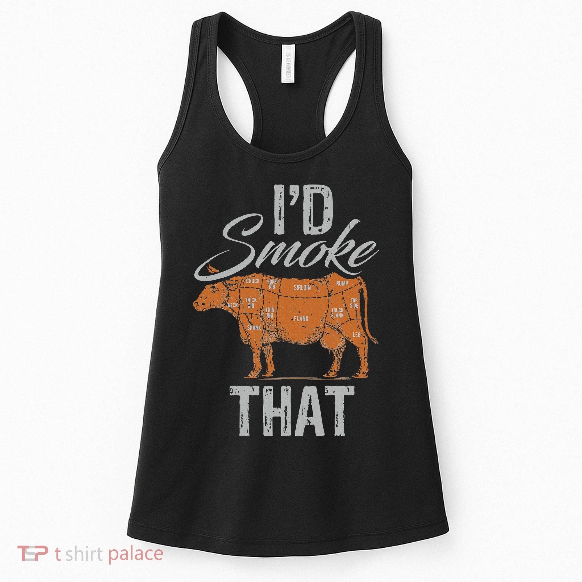 Chef Butcher Cook BBQ Cow Beef Funny Sayings Meat Lover Fan Women's Tank Top