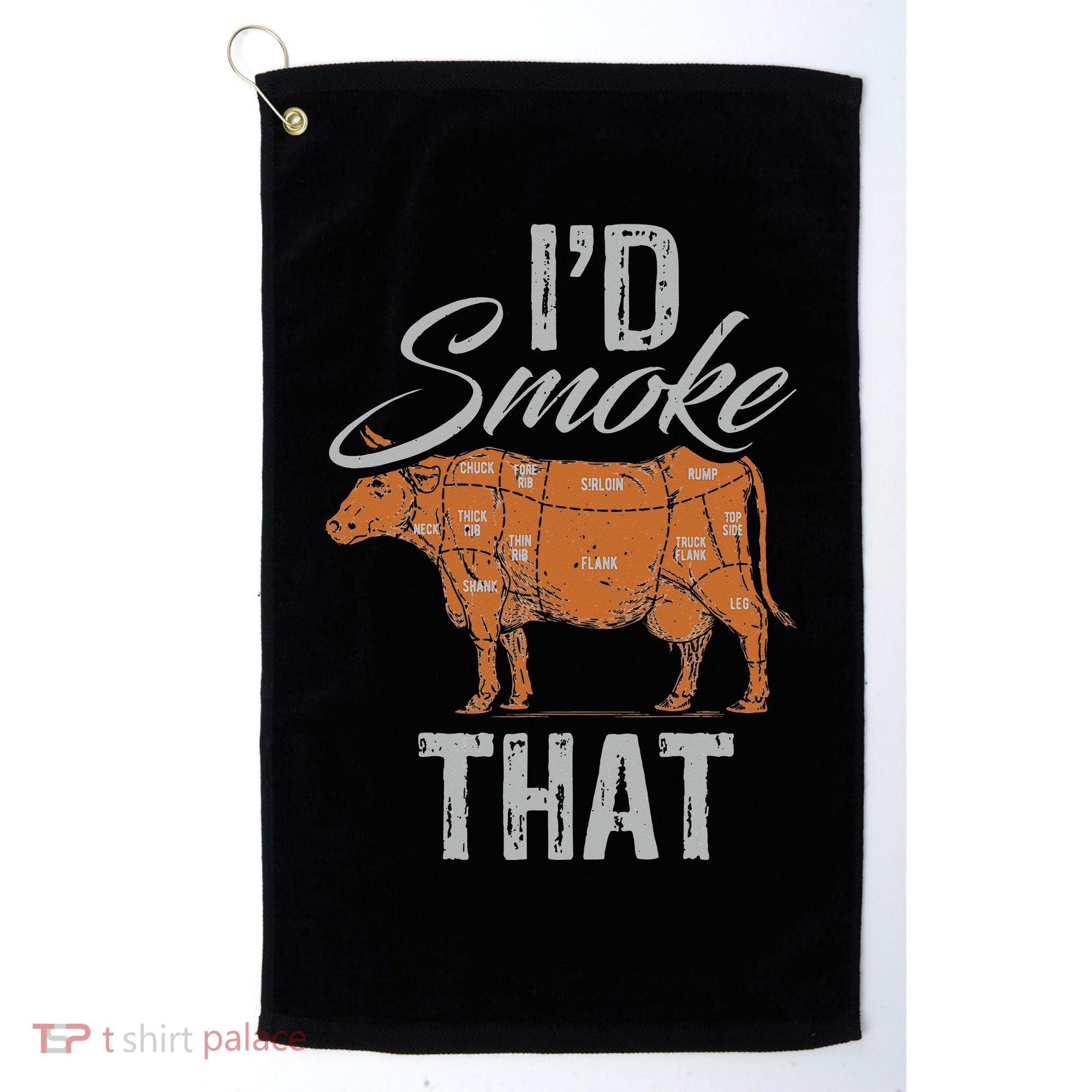 Chef Butcher Cook BBQ Cow Beef Funny Sayings Meat Lover Fan Golf Towel