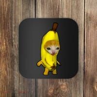 Cute Banana Cat Happy Bananacat Meme Kitty Cat Lovers Meme Coaster thumb 0