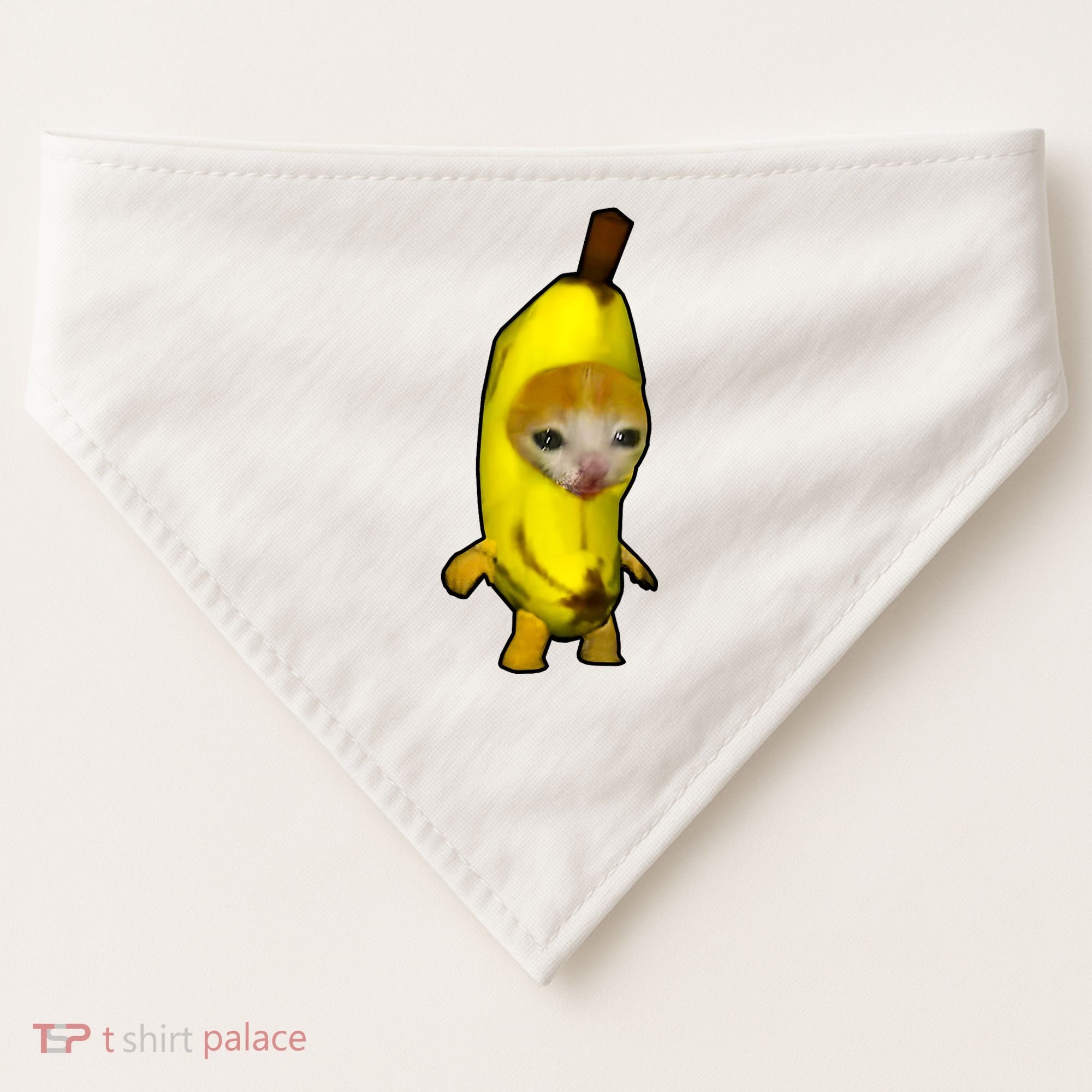 Cute Banana Cat Happy Bananacat Meme Kitty Cat Lovers Meme USA-Made Doggie Bandana