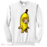 Cute Banana Cat Happy Bananacat Meme Kitty Cat Lovers Meme Sweatshirt thumb 0