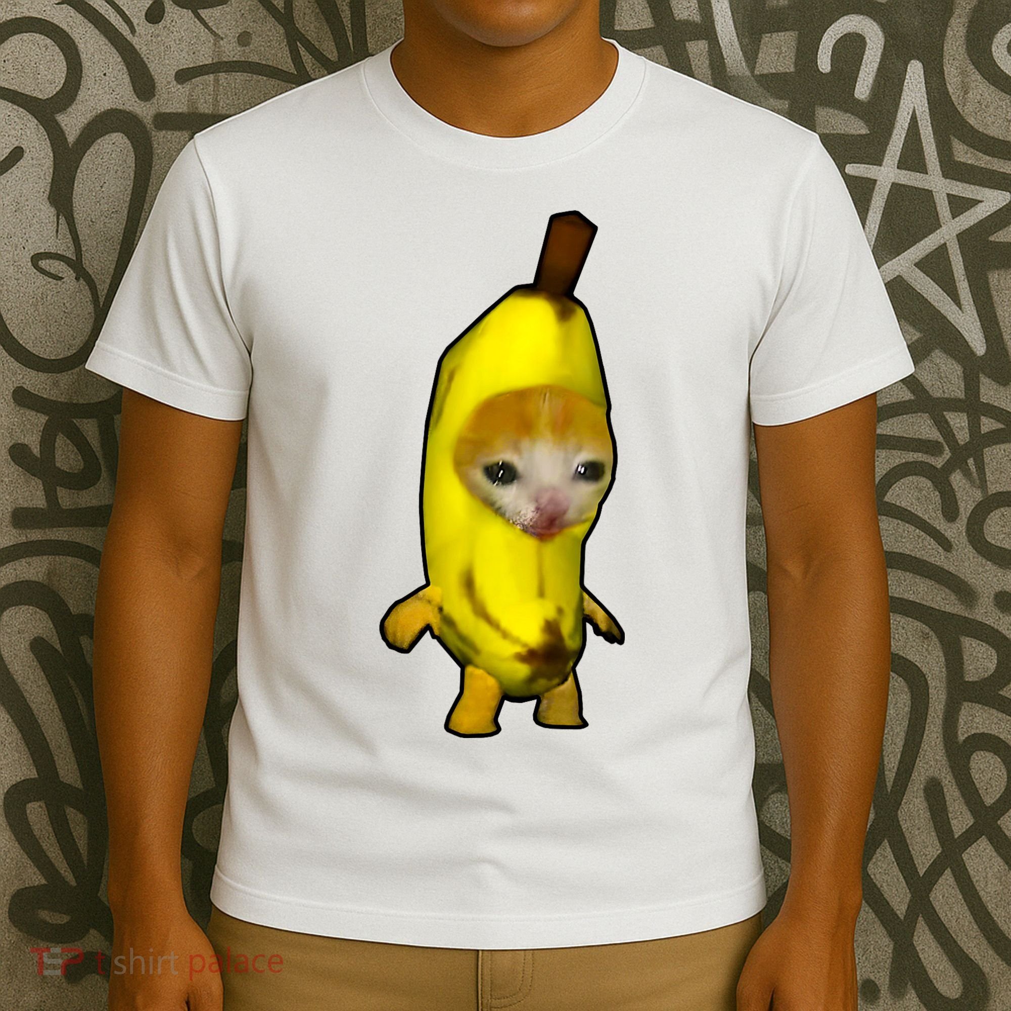 Cute Banana Cat Happy Bananacat Meme Kitty Cat Lovers Meme T-Shirt