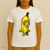 Cute Banana Cat Happy Bananacat Meme Kitty Cat Lovers Meme T-Shirt thumb 4