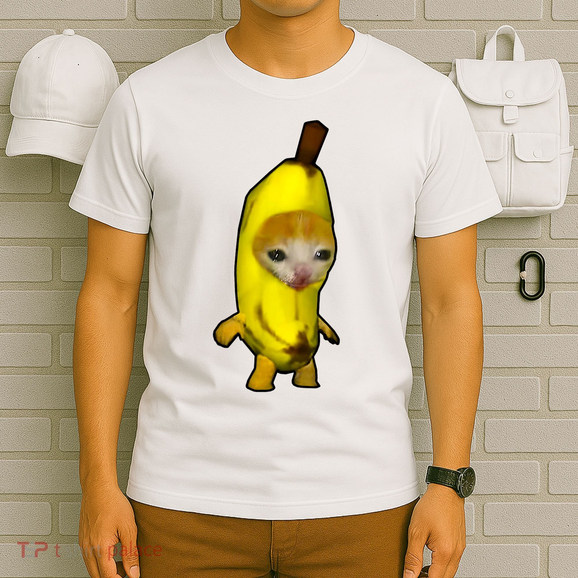 Cute Banana Cat Happy Bananacat Meme Kitty Cat Lovers Meme T-Shirt