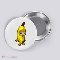 Cute Banana Cat Happy Bananacat Meme Kitty Cat Lovers Meme Button thumb 0