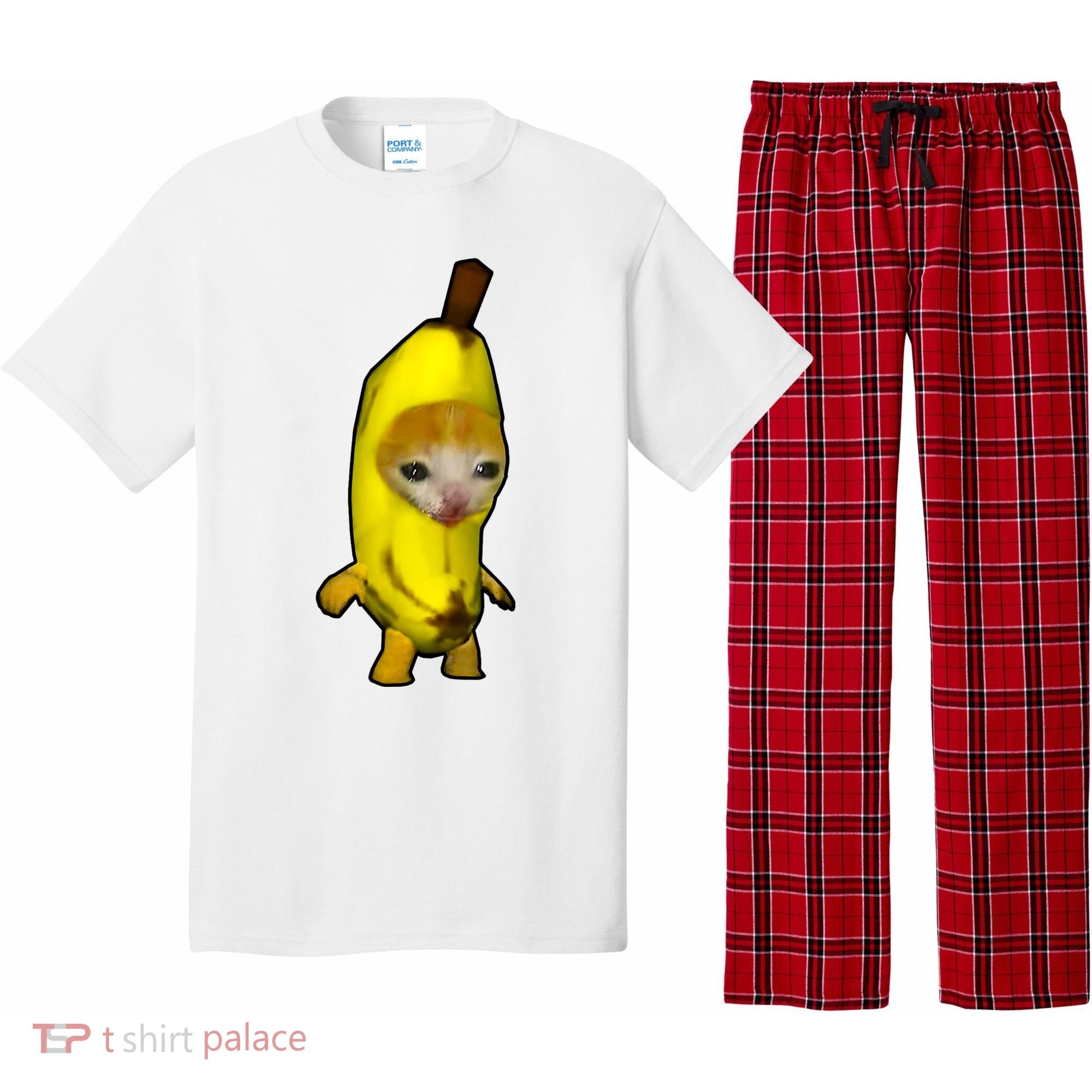 Cute Banana Cat Happy Bananacat Meme Kitty Cat Lovers Meme Pajama Set