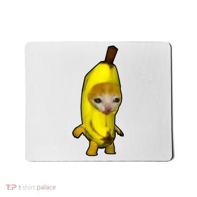 Cute Banana Cat Happy Bananacat Meme Kitty Cat Lovers Meme Mousepad