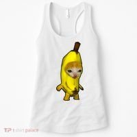 Cute Banana Cat Happy Bananacat Meme Kitty Cat Lovers Meme Women's Tank Top thumb 0