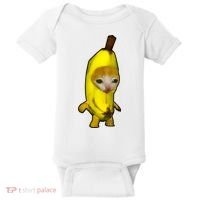 Cute Banana Cat Happy Bananacat Meme Kitty Cat Lovers Meme Baby Bodysuit thumb 0