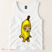 Cute Banana Cat Happy Bananacat Meme Kitty Cat Lovers Meme Tank Top thumb 2