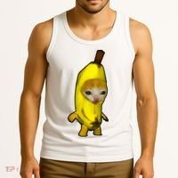 Cute Banana Cat Happy Bananacat Meme Kitty Cat Lovers Meme Tank Top thumb 3