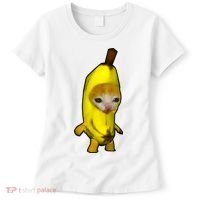 Cute Banana Cat Happy Bananacat Meme Kitty Cat Lovers Meme Women's T-Shirt thumb 0
