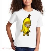 Cute Banana Cat Happy Bananacat Meme Kitty Cat Lovers Meme Kids T-Shirt thumb 2