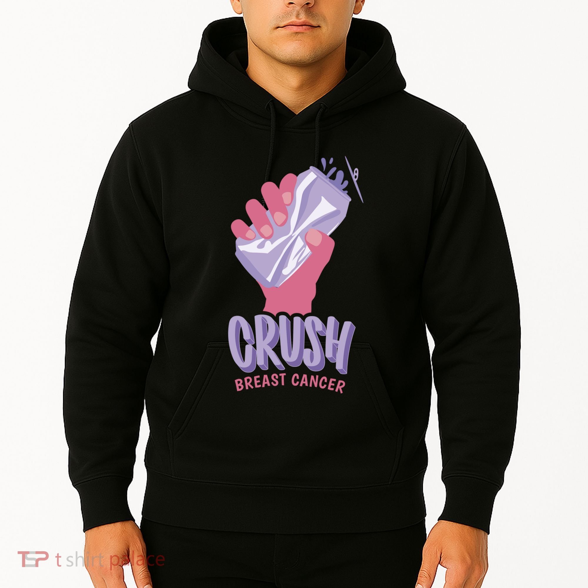 Crush Breast Cancer Can Hoodie