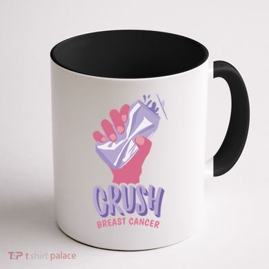 Crush Breast Cancer Can Coffee Mug back