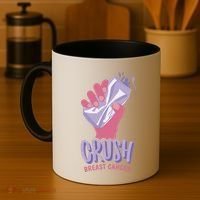Crush Breast Cancer Can Coffee Mug thumb 4
