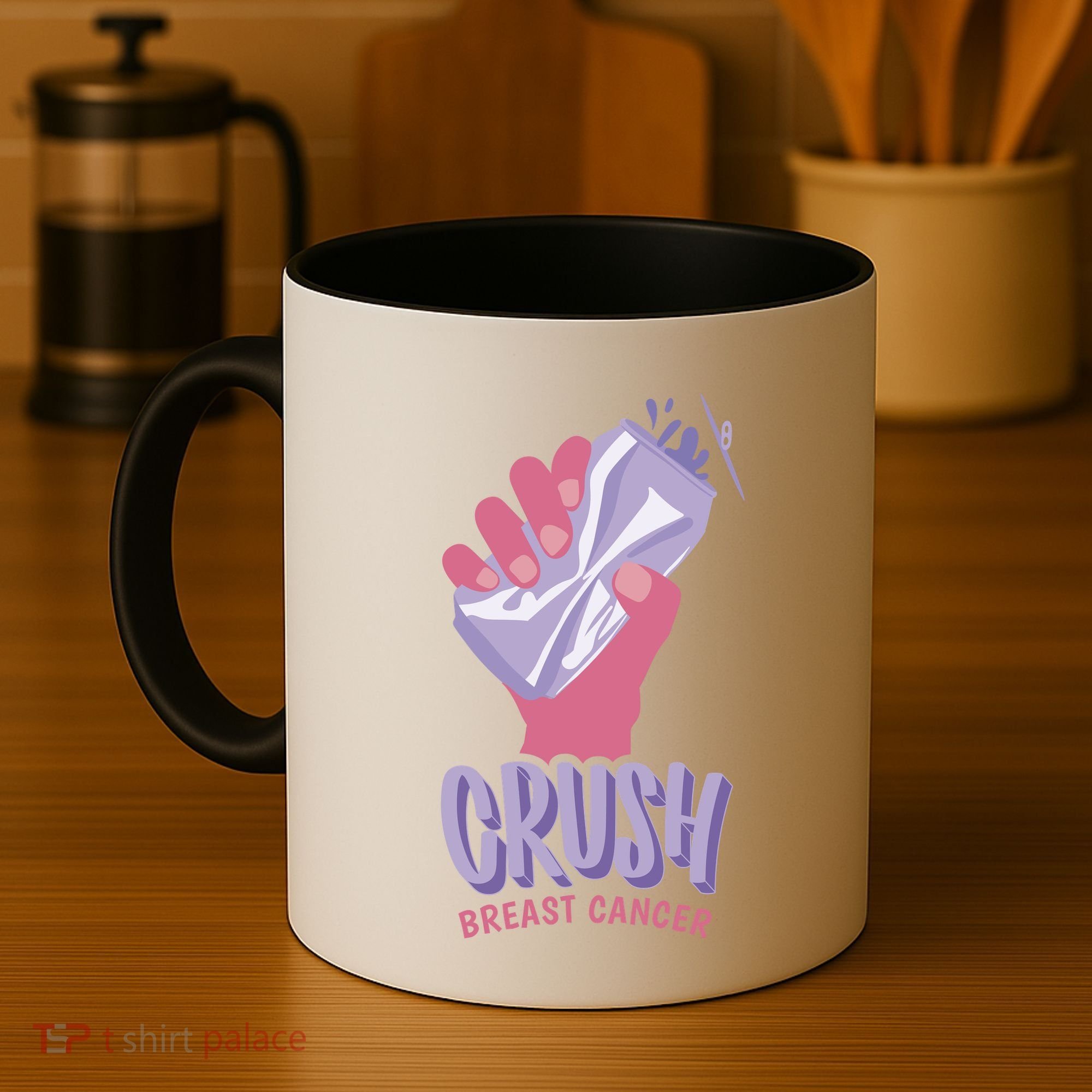 Crush Breast Cancer Can Coffee Mug