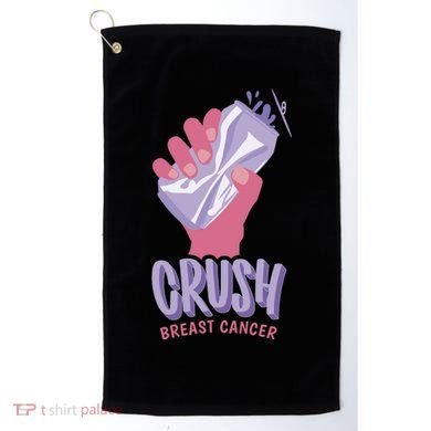 Crush Breast Cancer Can Golf Towel