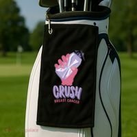 Crush Breast Cancer Can Golf Towel thumb 2