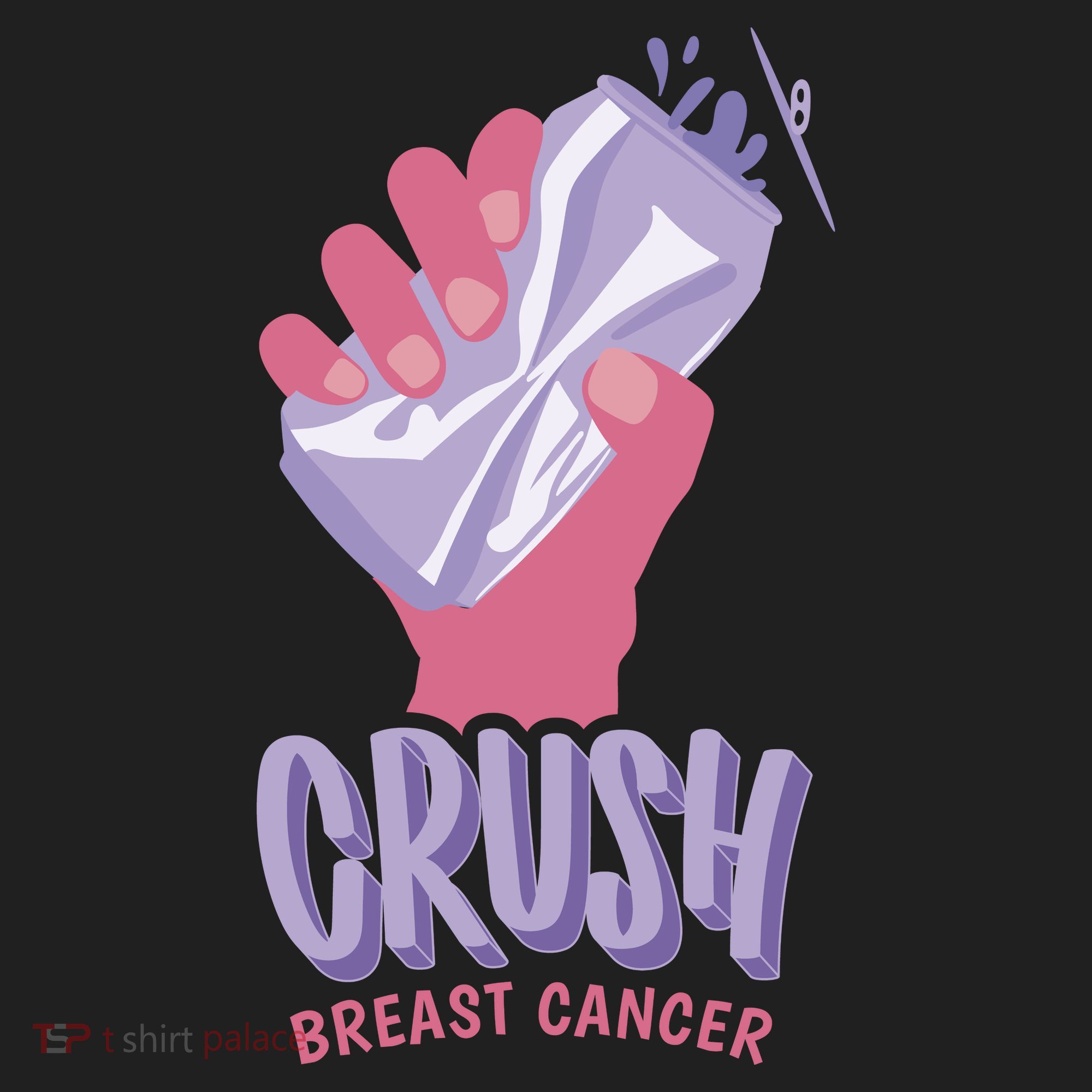 Crush Breast Cancer Can Golf Towel
