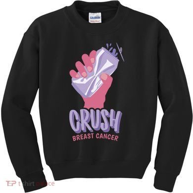 Crush Breast Cancer Can Kids Sweatshirt