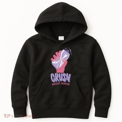 Crush Breast Cancer Can Kids Hoodie